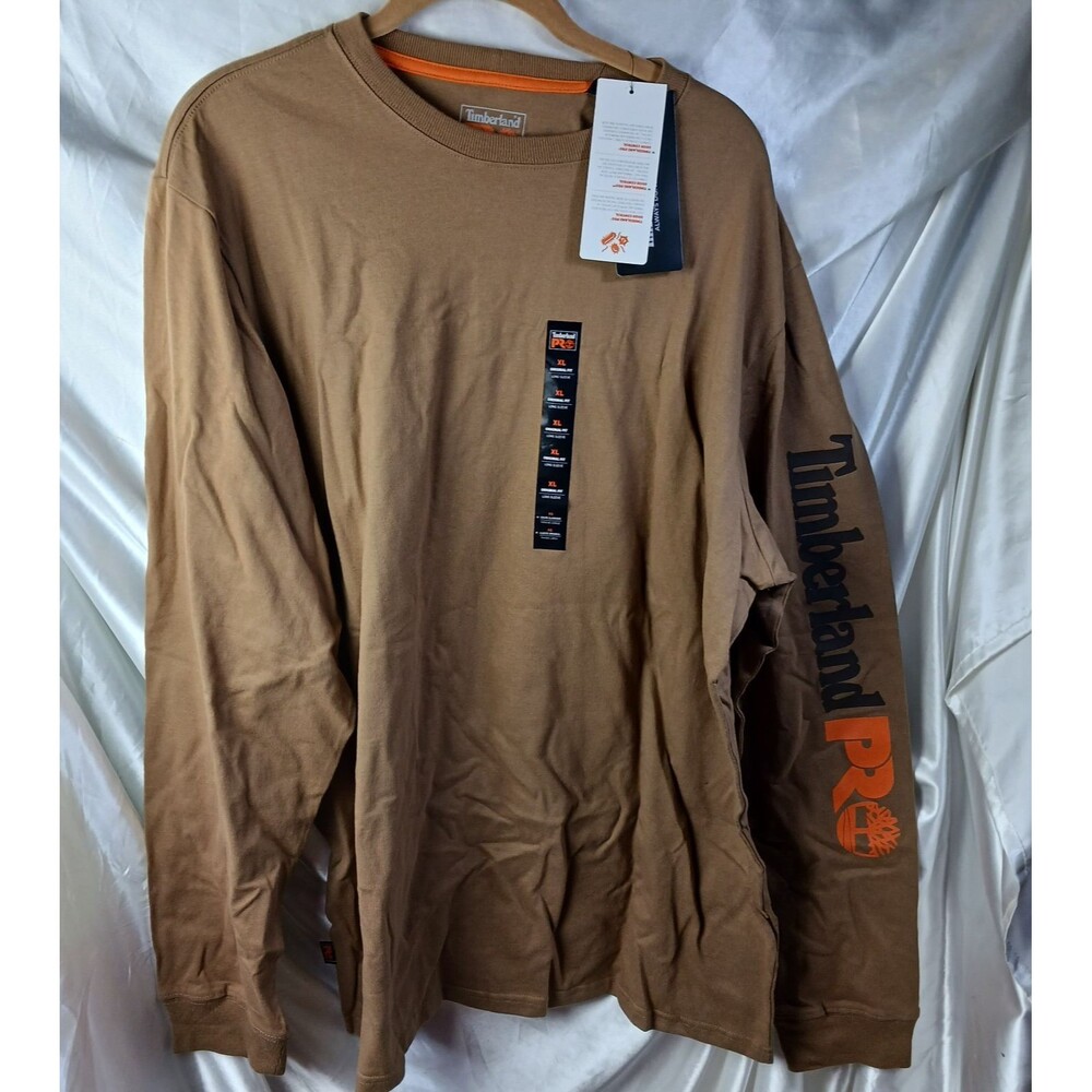 TIMBERLAND PRO ORIGINAL FIT LONG SLEEVE BROWN ODOR CONTROL SHIRT SIZE XL NWT